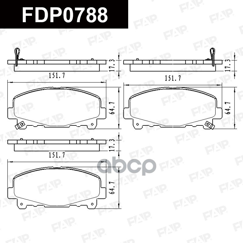 Тормозные колодки дисковые смесь CERAMIC FDP0788 FAP арт. FDP0788