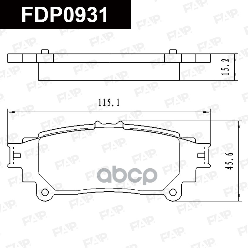 Тормозные колодки дисковые смесь CERAMIC FDP0931 FAP арт. FDP0931