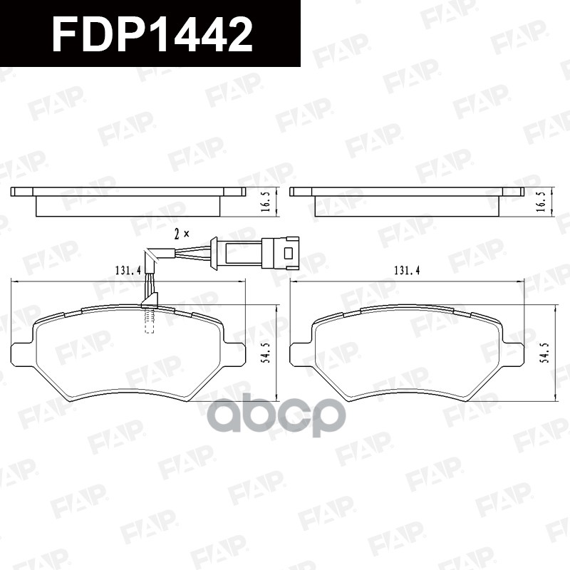 Тормозные колодки дисковые смесь CERAMIC FDP1442 FAP арт. FDP1442