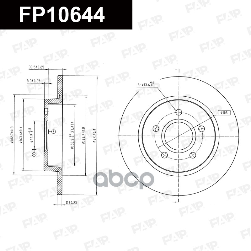 Тормозной диск с покрытием GEOMET FP10644 FAP арт. FP10644