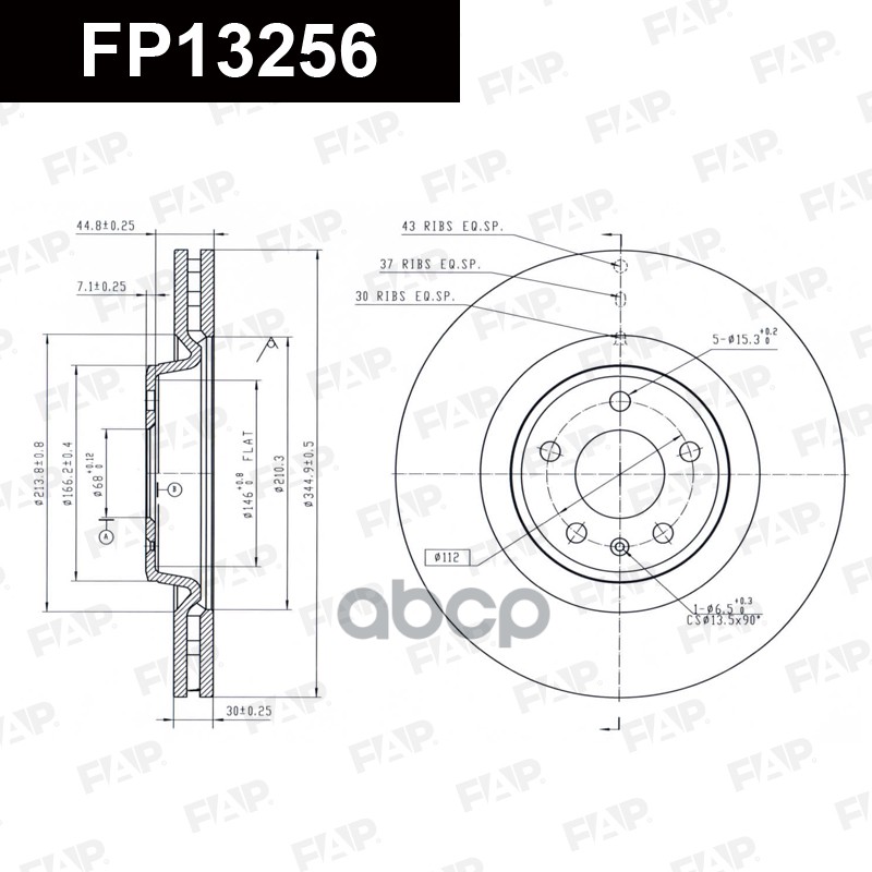 Тормозной Диск Fp13256 FAP арт. FP13256