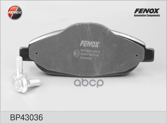 Колодки тормозные дисковые Peugeot 308 07- FENOX арт. BP43036
