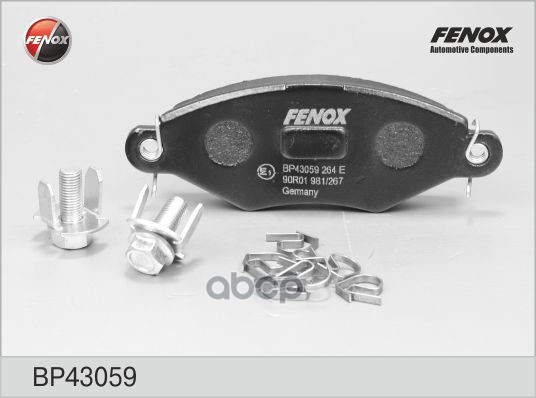 Колодки тормозные дисковые Peugeot 206 98-, 306 93-01 FENOX арт. BP43059