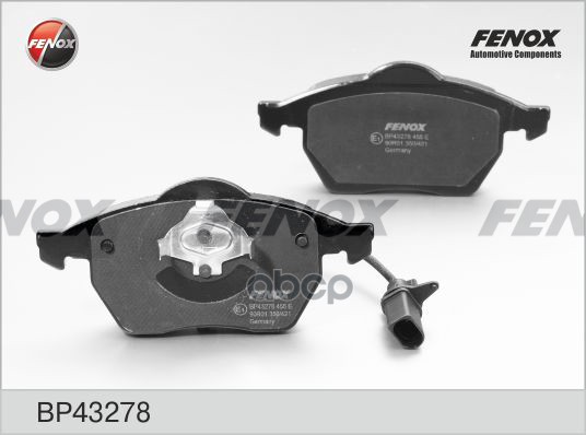 Колодки тормозные дисковые VW Sharan 00- FENOX арт. BP43278