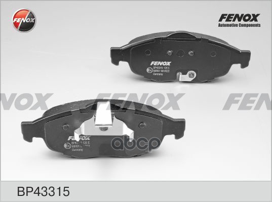 Колодки Диск торм..перед. FENOX арт. bp43315