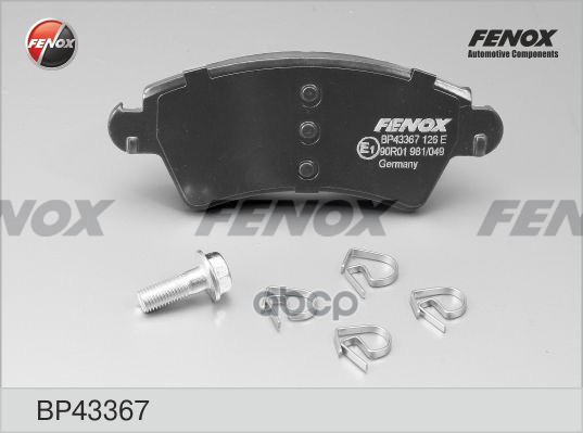 Колодки Тормозные Дисковые Peugeot 206 01- FENOX арт. BP43367