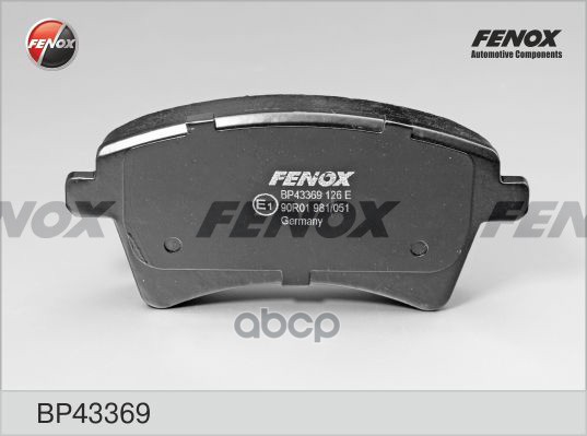 Колодки тормозные дисковые Renault Kangoo 08- FENOX арт. BP43369