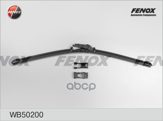Щетка Стеклоочистителя Бескаркасная 500Мм Multi-Mount 3 Крепл. FENOX арт. WB50200