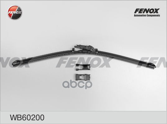 Щетка стеклоочистителя бескаркасная 600мм Multi-mount 3 крепл. FENOX арт. WB60200