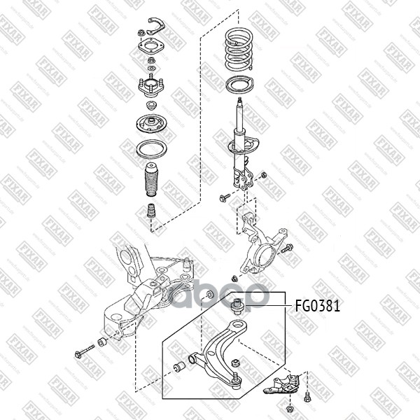 Сайлентблок Рычага | Перед | FIXAR арт. FG0381