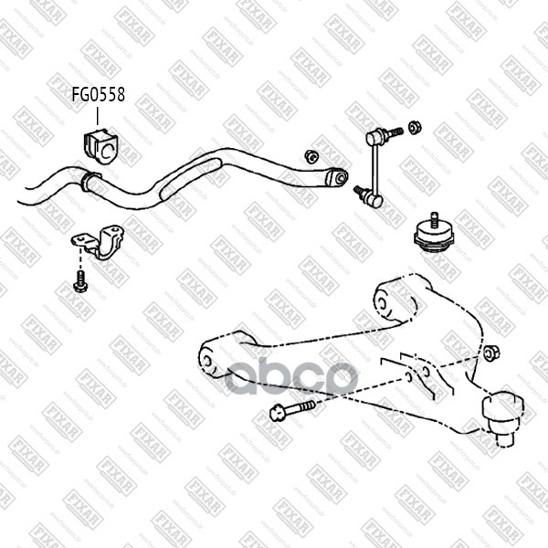 Втулка Стабилизатора Переднего Toyota Fortuner/Hilux/Innova 04-> Fixar Fg0558 FIXAR арт. FG0558