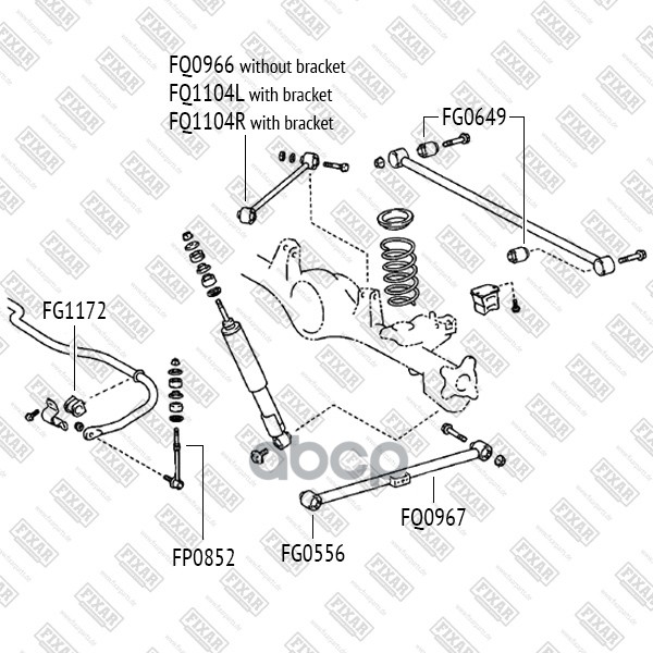 Сайлентблок Заднего Поперечного Рычага Toyota 4Runner/Land Cruiser Prado 120/Land Cruiser Fixar Fg0649 FIXAR арт. FG0649