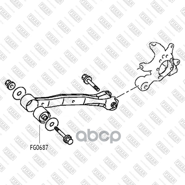 Сайлентблок заднего продольного рычага MITSUBISHI Pajero 99-> FIXAR FG0687 FIXAR арт. FG0687