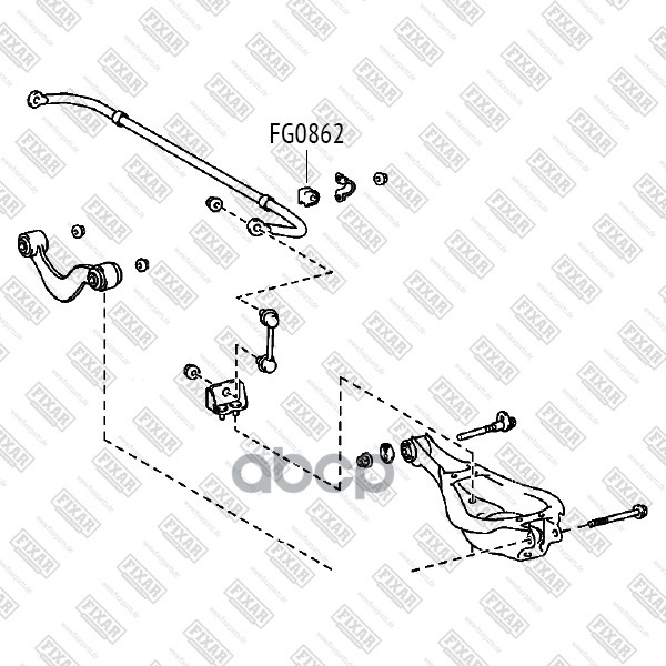 Втулка стабилизатора заднего FIXAR FG0862 FIXAR арт. FG0862