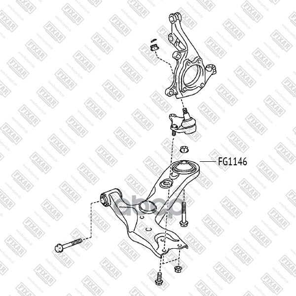 Сайлентблок Рычага Подвески Toyota Corolla 06-> FIXAR арт. FG1146