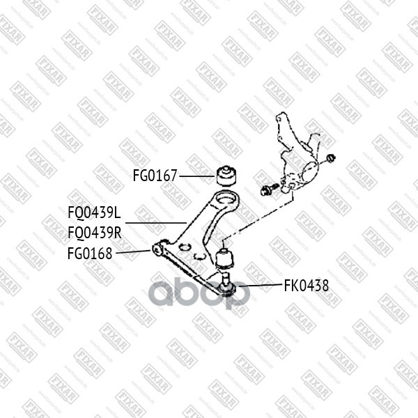 Опора шаровая нижняя левая/правая FIXAR арт. FK0438