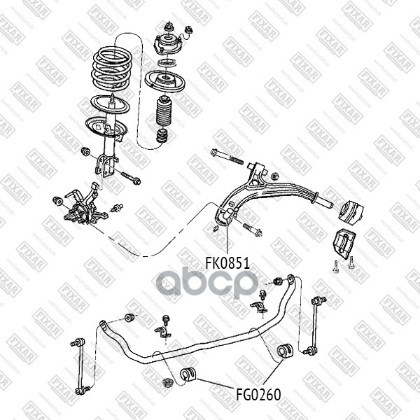 Опора Шаровая Нижняя Левая/Правая Chrysler Neon/Voyager 94->Dodge Caravan 95-> Fixar Fk0851 FIXAR арт. FK0851