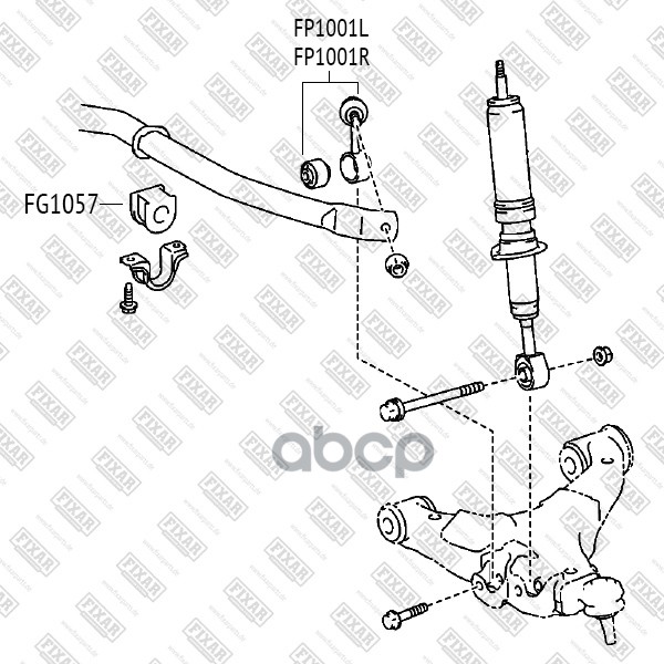 Тяга Стабилизатора Toyota Land Cruiser 07->/Lexus Lx 07-> FIXAR арт. FP1001R
