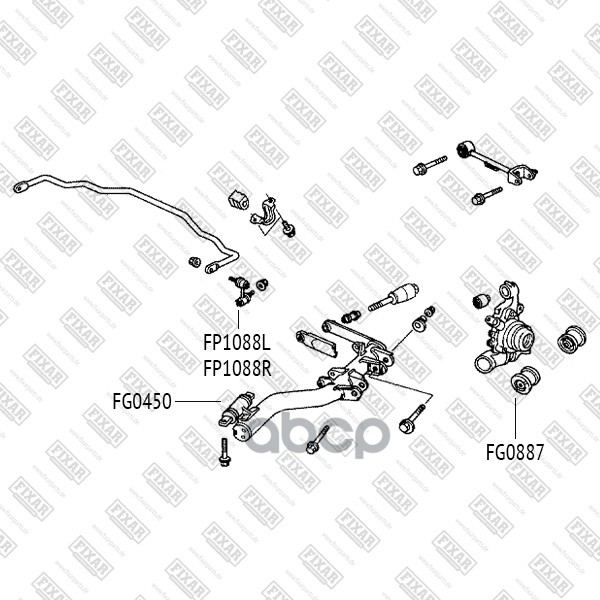Тяга стабилизатора задняя левая HONDA CR-V 01-> FIXAR FP1088L FIXAR арт. FP1088L