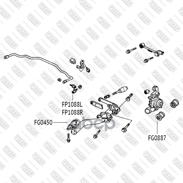 Тяга Стабилизатора Задняя Правая Honda Cr-V 01-> Fixar Fp1088r FIXAR арт. FP1088R