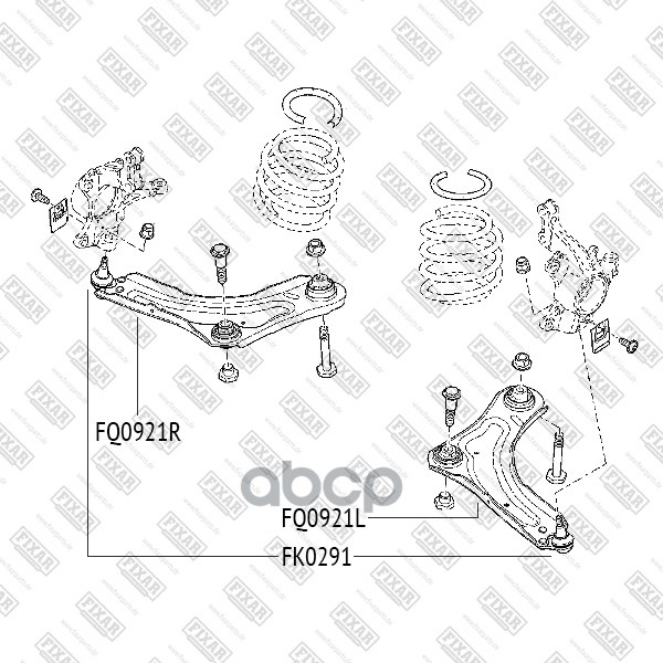 Рычаг подвески передний нижний левый FIXAR арт. FQ0921L