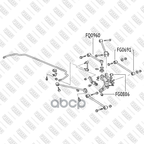 Рычаг Задней Подвески Верхний Левый/Правый FIXAR арт. FQ0960