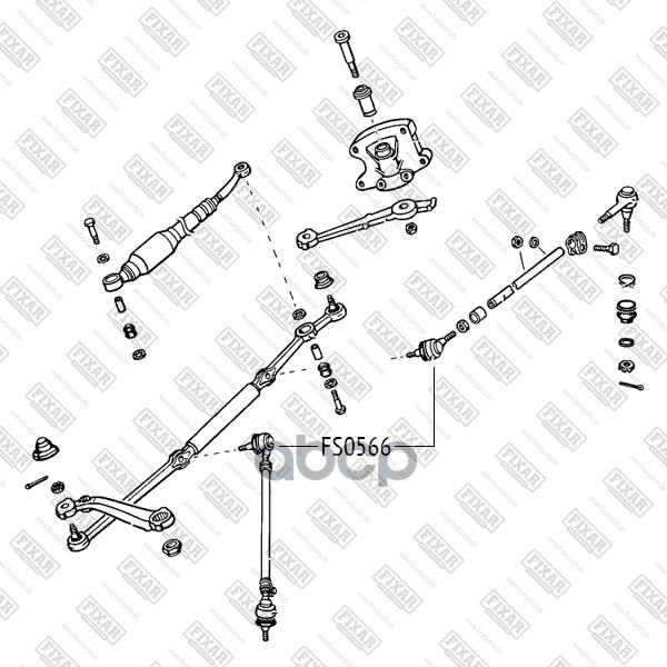 Наконечник рулевой тяги левый/правый VW Transporter 80-> FIXAR FS0566 FIXAR арт. FS0566