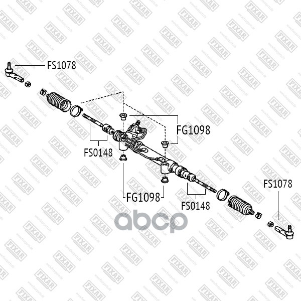 Наконечник рулевой тяги левый/правый FIXAR FS1078 FIXAR арт. FS1078