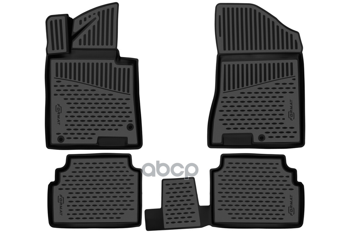 Коврики 3D в салон для HYUNDAI Sonata, 2019- седан, 4шт. (ПУ, повышенная износостойкость) / Хендай Соната FORMAT арт. FORMAT....
