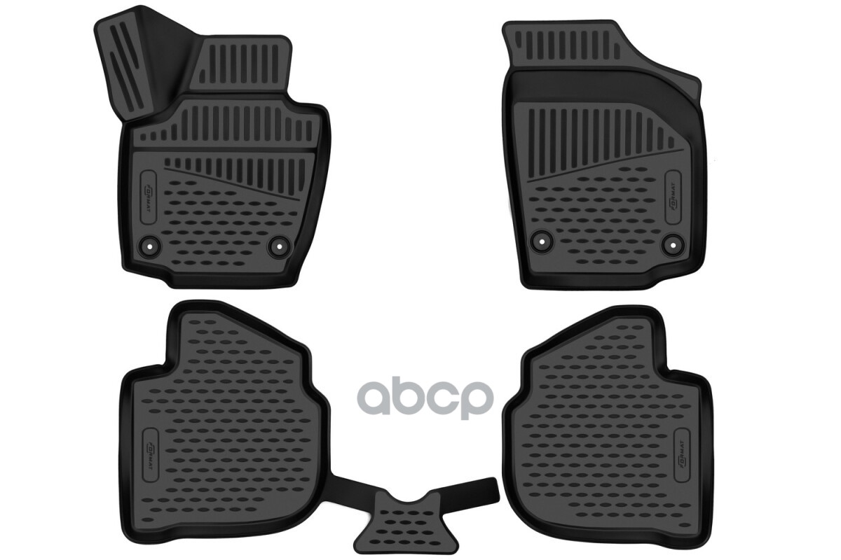 Коврики 3D в салон для VOLKSWAGEN Polo (VI) 2020-, 4шт. (ПУ, повышенная износостойкость) / Фольксваген Поло FORMAT арт. FORMA...