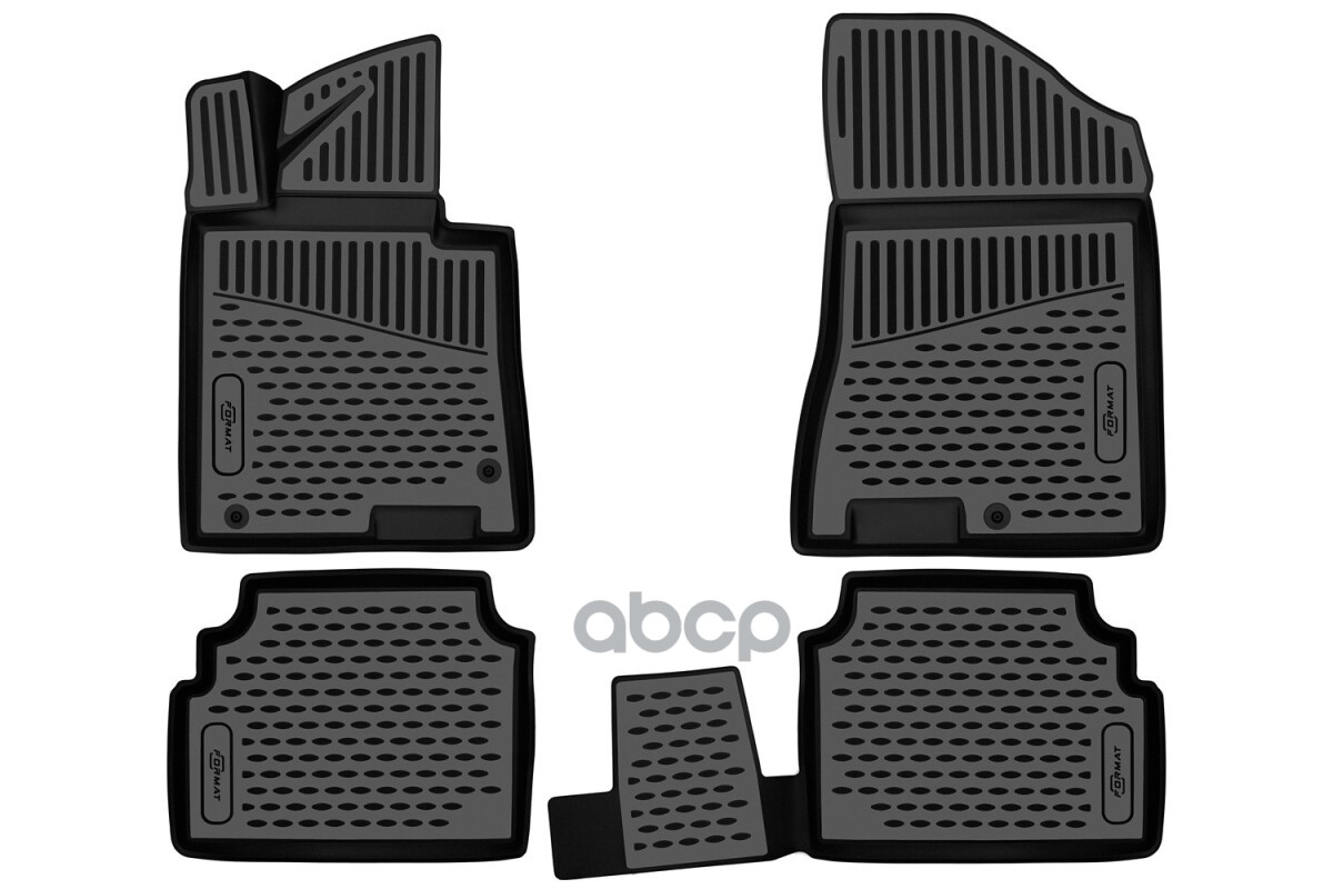 Коврики 3D в салон для KIA K5 (III) 2020-, седан, 4шт. (ПУ, повышенная износостойкость) / Киа К5 FORMAT арт. FORMAT.3DA0N113210k