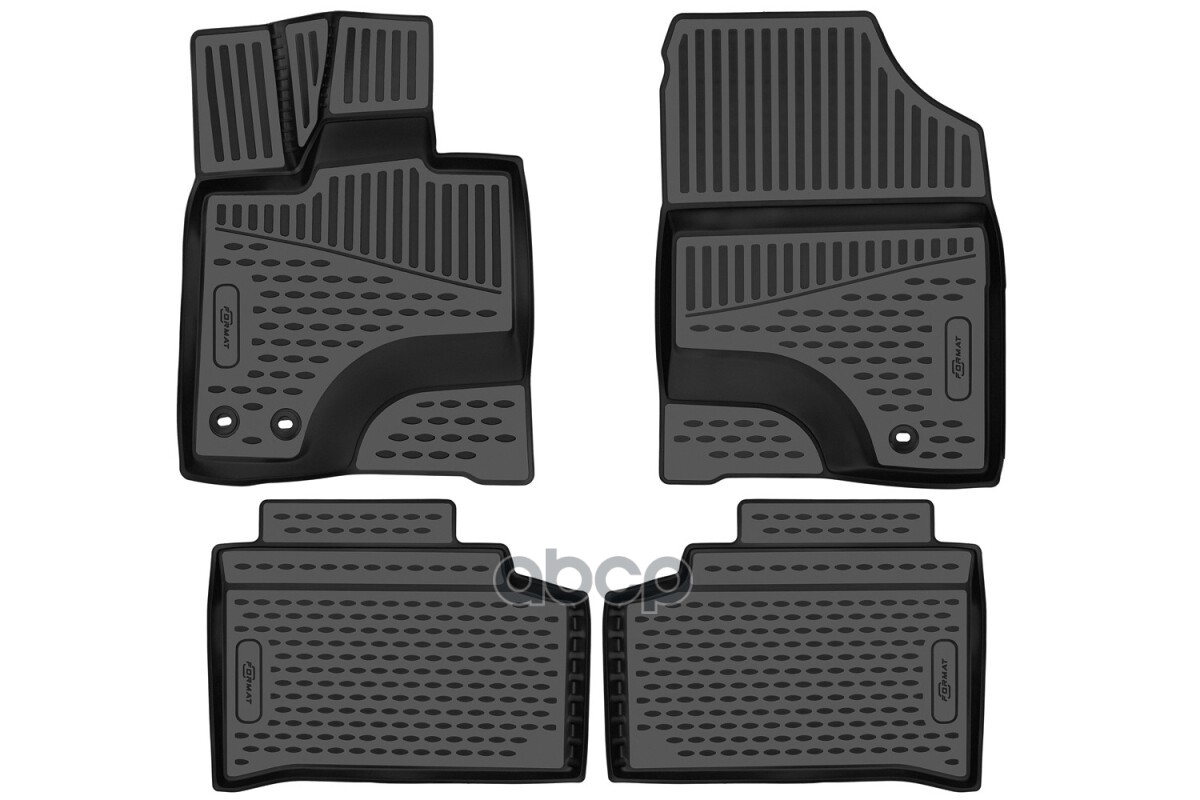 Коврики 3D в салон подходят для CHANGAN UNI-K (I) 2020-, 4 шт. (ПУ, повышенная износостойкость) / Чанган Юни-К FORMAT арт. FO...