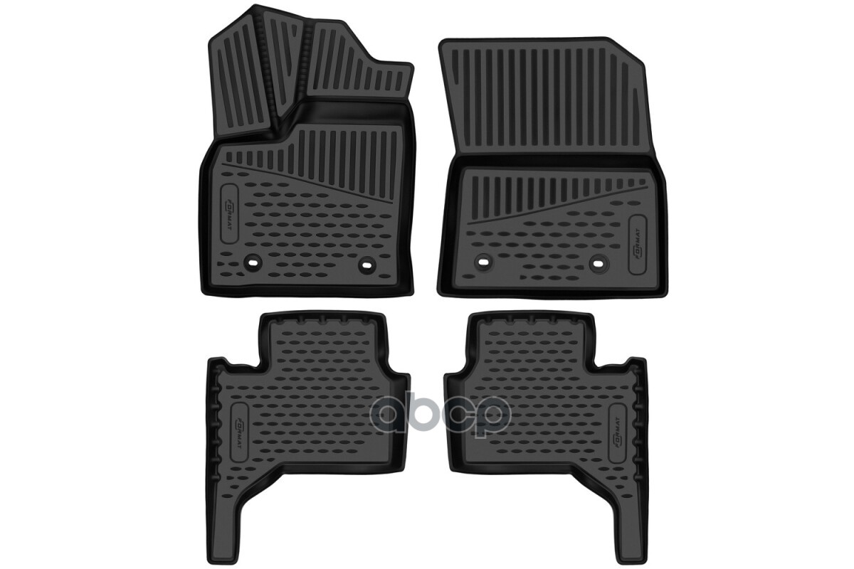 Коврики 3D в салон для LEXUS LX600 (IV), 2021-, VIP, для капитанских сидений, 4шт. (ПУ, повышенная износостойкость) / Лексус ...