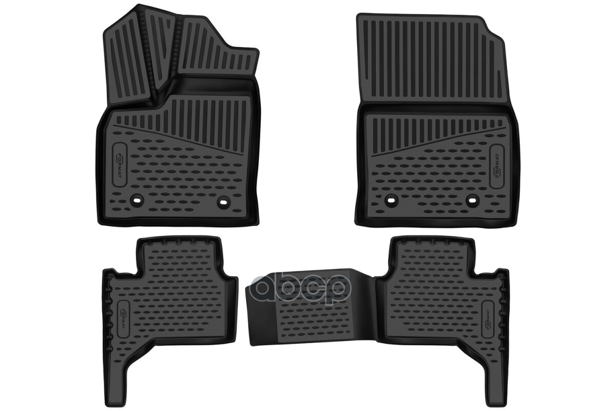 Коврики 3D в салон для LEXUS LX 600, 2021-, Внед, цельные сид. 2 ряда, 5 мест, 4шт. (ПУ, повышенная износостойкость) / Лексус...