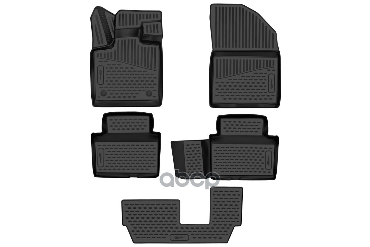 Коврики 3D в салон для EXEED VX 2021-, Кроссовер, 5шт. (ПУ, повышенная износостойкость) / Эксид ВХ FORMAT арт. FORMAT.3DAN002...