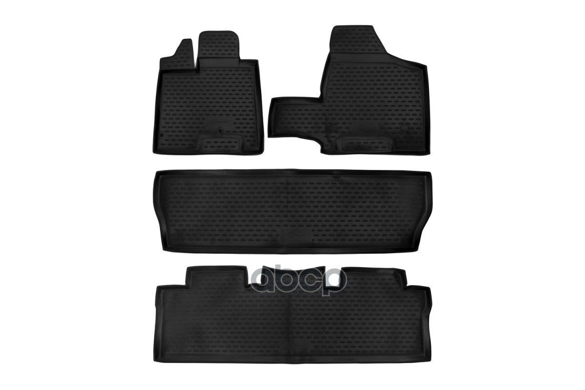 Коврики в салон для TOYOTA Sienna (II, IIр) 2003-2010, 4 шт. (ПУ, повышенная износостойкость) / Тойота Сиена FORMAT арт. FORM...
