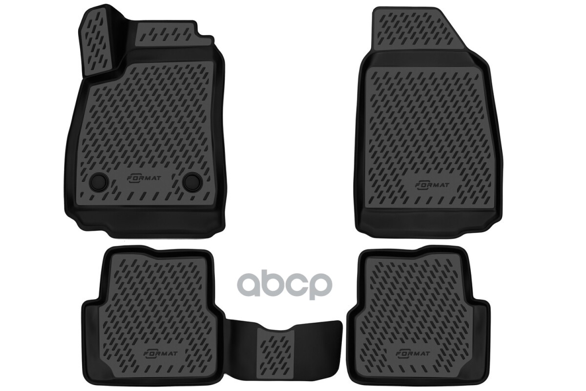 Коврики 3D в салон для CHEVROLET Cobalt (II, IIr) 2011-2016, 2020-/RAVON R4 2016-2020, 4 шт. (ПУ, повышенная / Шевроле Кобаль...