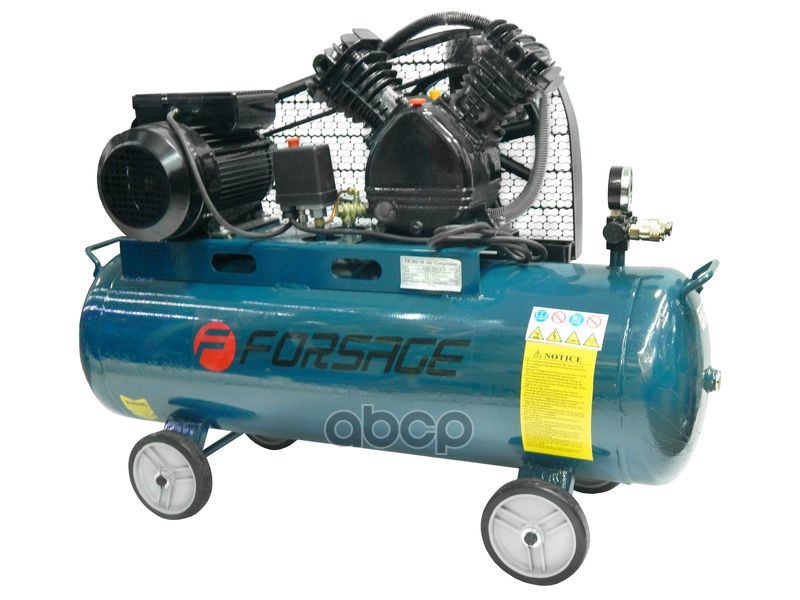 Компрессор Пневматический 2-Х Поршневой С Ременным Приводом, 100 Л, 2.2 Квт, 250 Л/Мин, 8 Бар, 220В FORSAGE арт. F-TB265-100
