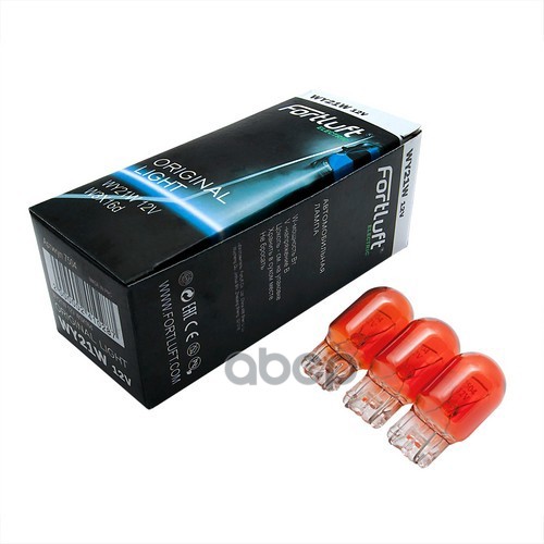Лампа желтая WY21W 12V W3X16d Original light FORTLUFT арт. 7504