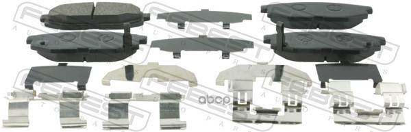 Колодки тормозные задние комплект (с противоскрипной пластиной) Febest арт. 0801G12R