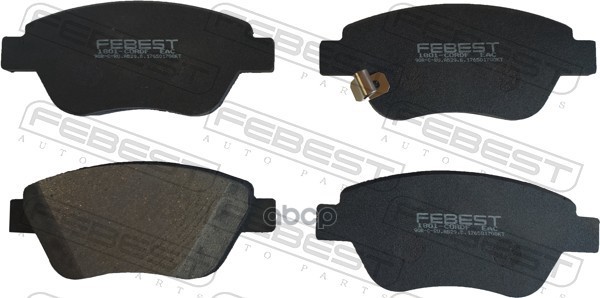 Колодки тормозные передние комплект (с противоскрипной пластиной, скобами) Febest арт. 1801CORDF