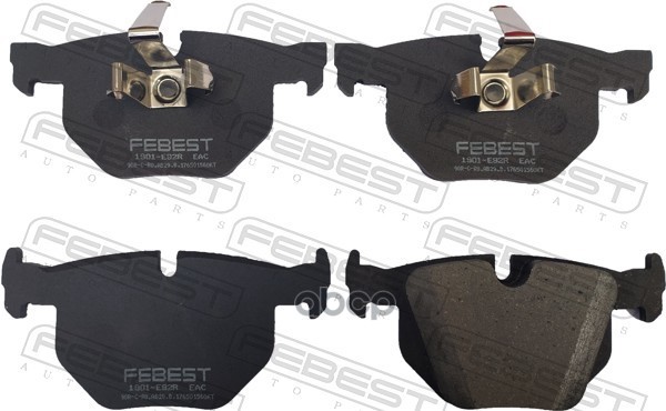 Колодки тормозные задние (с прижимной скобой) Febest арт. 1901E92R