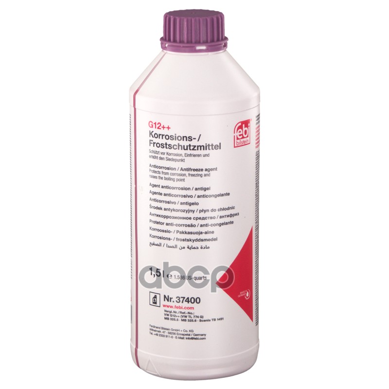 Антифриз FEBI Universal G12++ концентрат фиолетовый 1,5 л 37400 Febi арт. 37400
