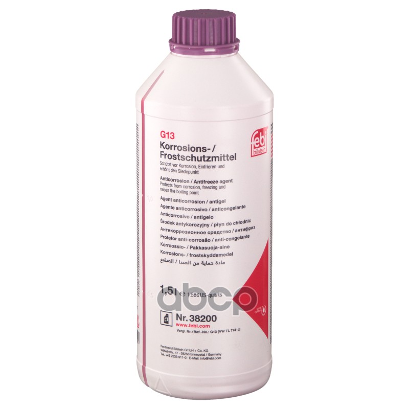 Антифриз FEBI Universal G13 концентрат фиолетовый 1,5 л 38200 Febi арт. 38200