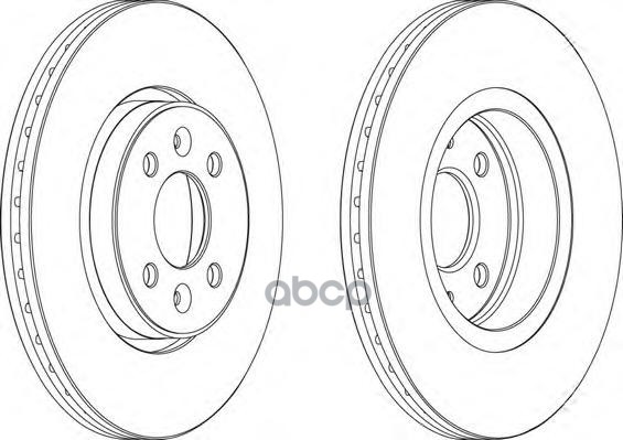 Диск тормозной передний RENAULT Megane II/Scenic II /Vent.D=280mm FERODO DDF1124 Ferodo арт. DDF1124