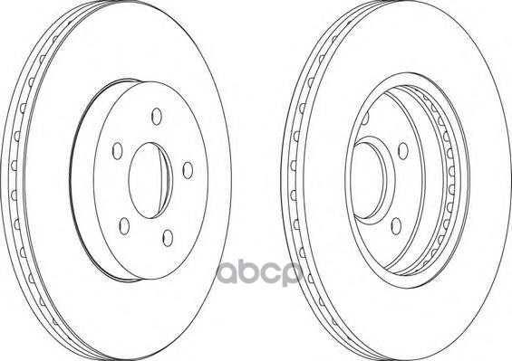 Диск Тормозной Передний Ferodo Ddf1125 Ferodo арт. DDF1125