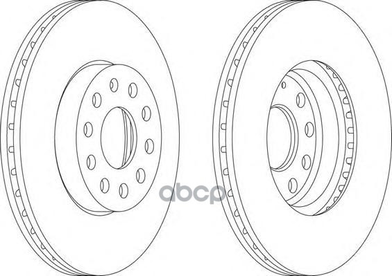 Диск Тормозной Передний Skoda Octavia (1Z_, 5E_), Vw Golf V-Vii Ddf1218 Ferodo арт. DDF1218
