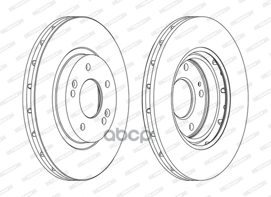 Диск тормозной передний HYUNDAI Santa Fe I FERODO DDF1292C Ferodo арт. DDF1292C