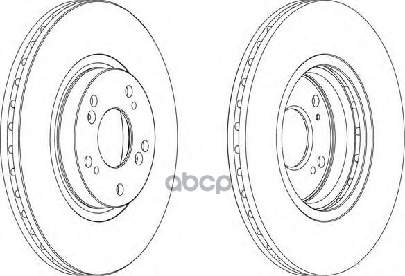 Диск Тормозной Передний Honda Accord 2.0/2.4L 03-08 Ferodo Ddf1424 Ferodo арт. DDF1424