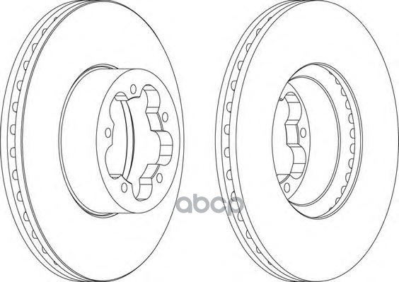 Диск тормозной передний FORD Transit 2006-> /Vent D=300mm FERODO DDF1555 Ferodo арт. DDF1555